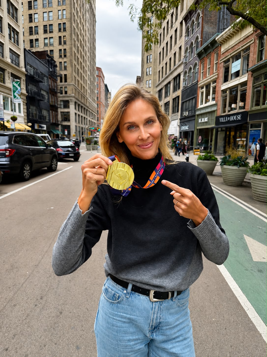 photo médaille marathon NY